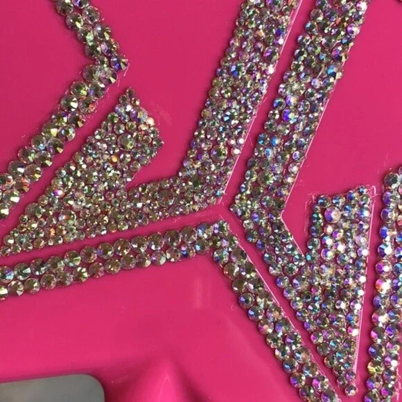 Jeffree star pink bling star makeup customized mirror cute y2k glam